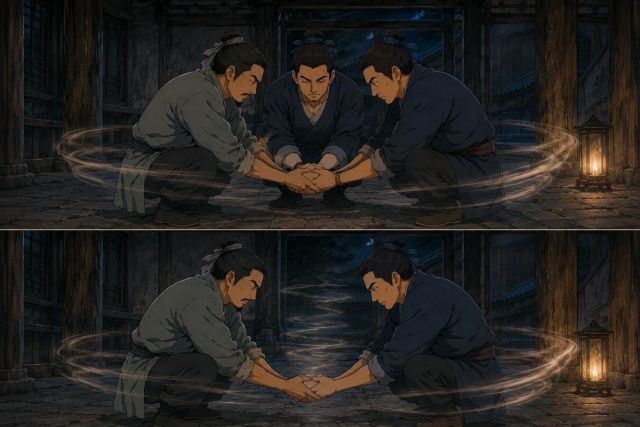 旋转中，有人先消失