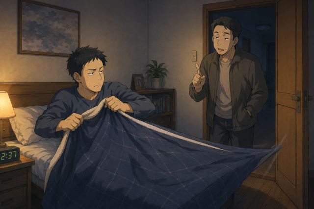 把被拖走的被子拉回来