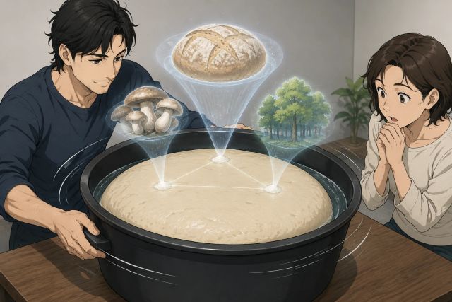 树叶、造物面团与教堂机关 · 完整封面插画