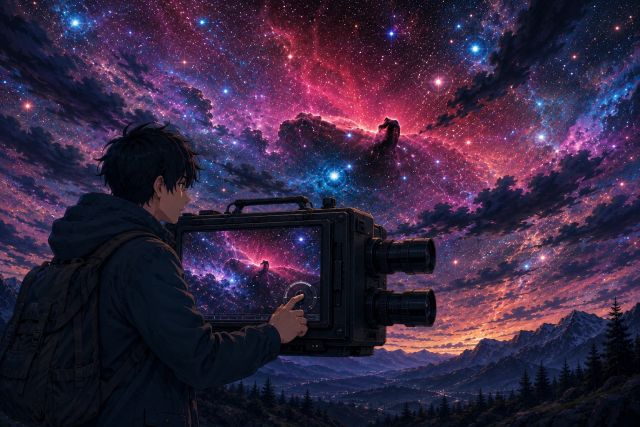 星空-正反双摄相机 · 完整封面插画