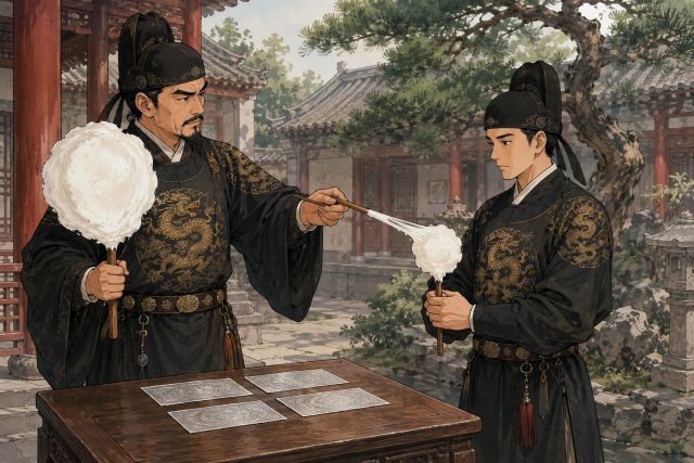 锦衣卫将白色黏稠功绩分给同伴